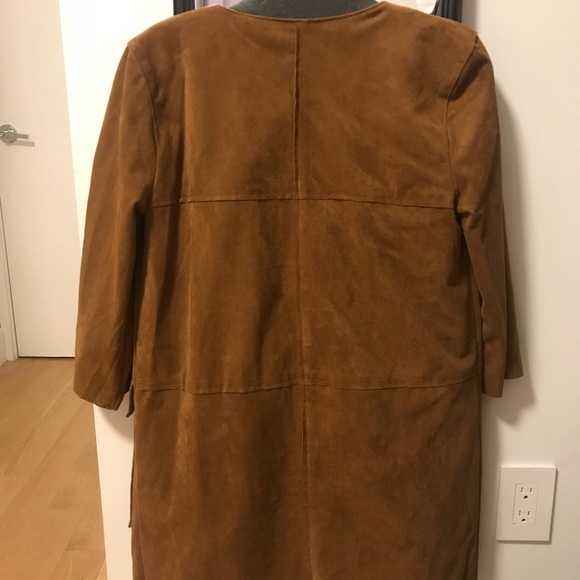 Tan Faux Suede H&M Jacket with Pockets - Picture 3 of 6